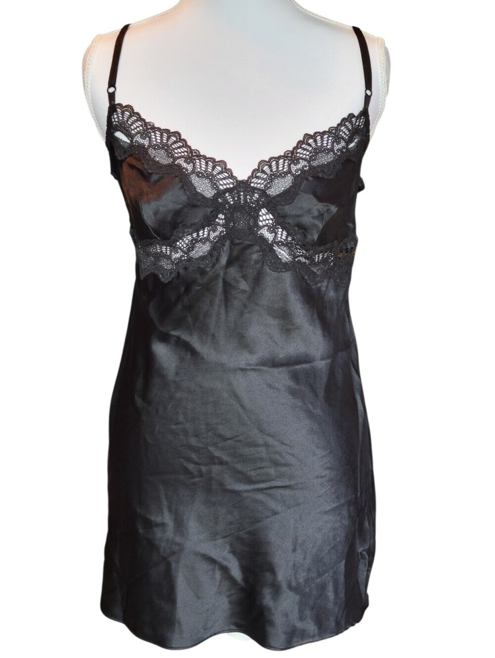 Victoria's Secret Black Lace Slip Dress - Picture 2 of 8